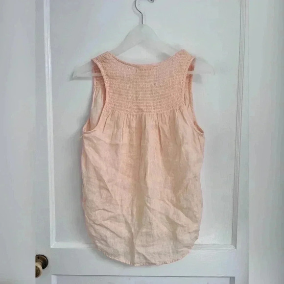 Bella Dahl Linen Tank In Peach LIKE NEW Made in USA - Picture 3 of 3